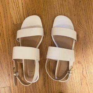 A New Day Target white sandals, great condition, 9